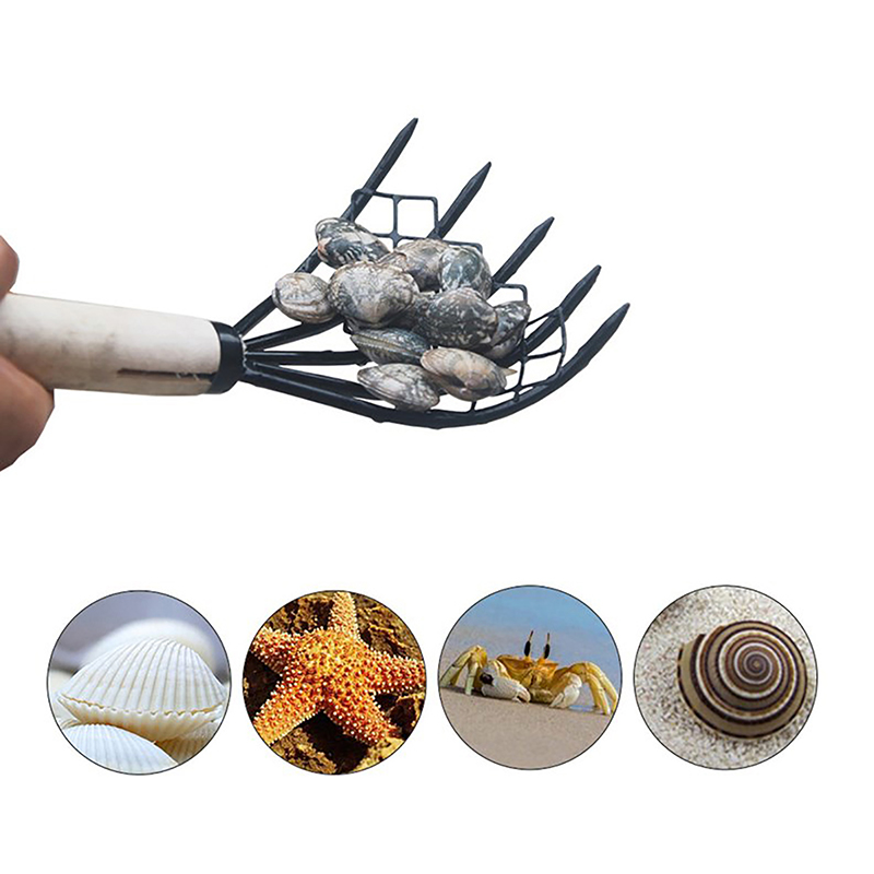 Clam Rake With Net 5 Claw Wood - Dry Herb Vaping Accessories ulasan dan harga