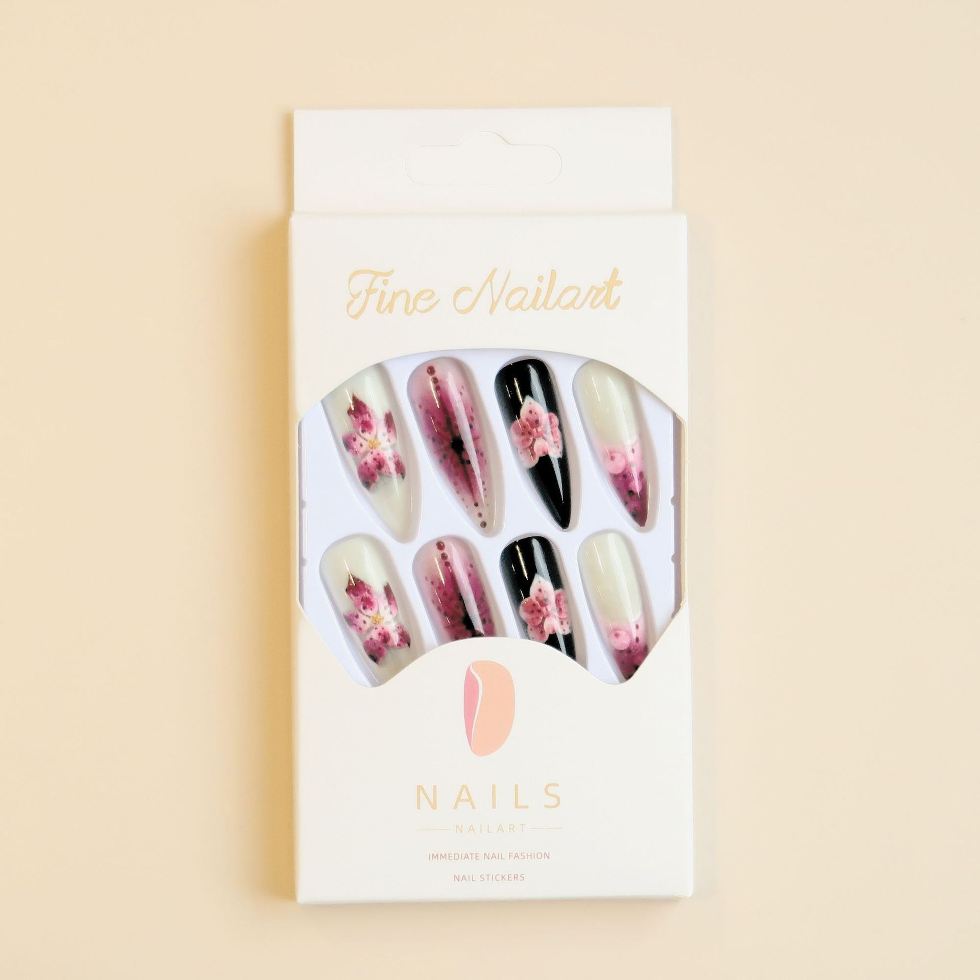 24Pcs Black Gradient Press On  - Drip Tip Resin ulasan dan harga
